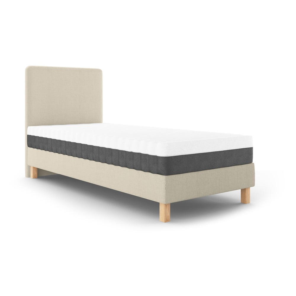 E-shop Béžová jednolôžková posteľ Mazzini Beds Lotus, 90 x 200 cm