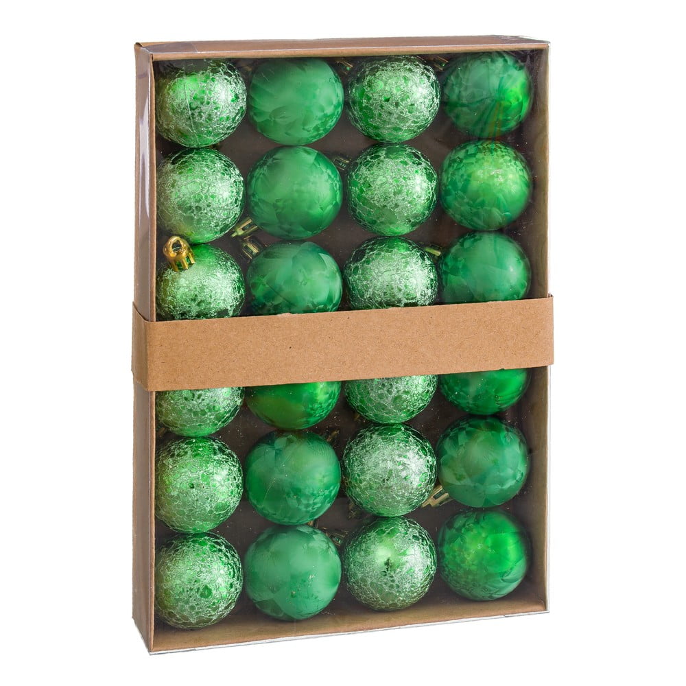 E-shop Súprava 24 vianočných ozdôb v zelenej farbe Unimasa Aguas, ø 4 cm