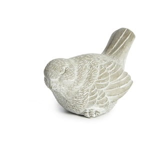 Sivá keramická dekorácia Simla Bird, výška 9,5 cm