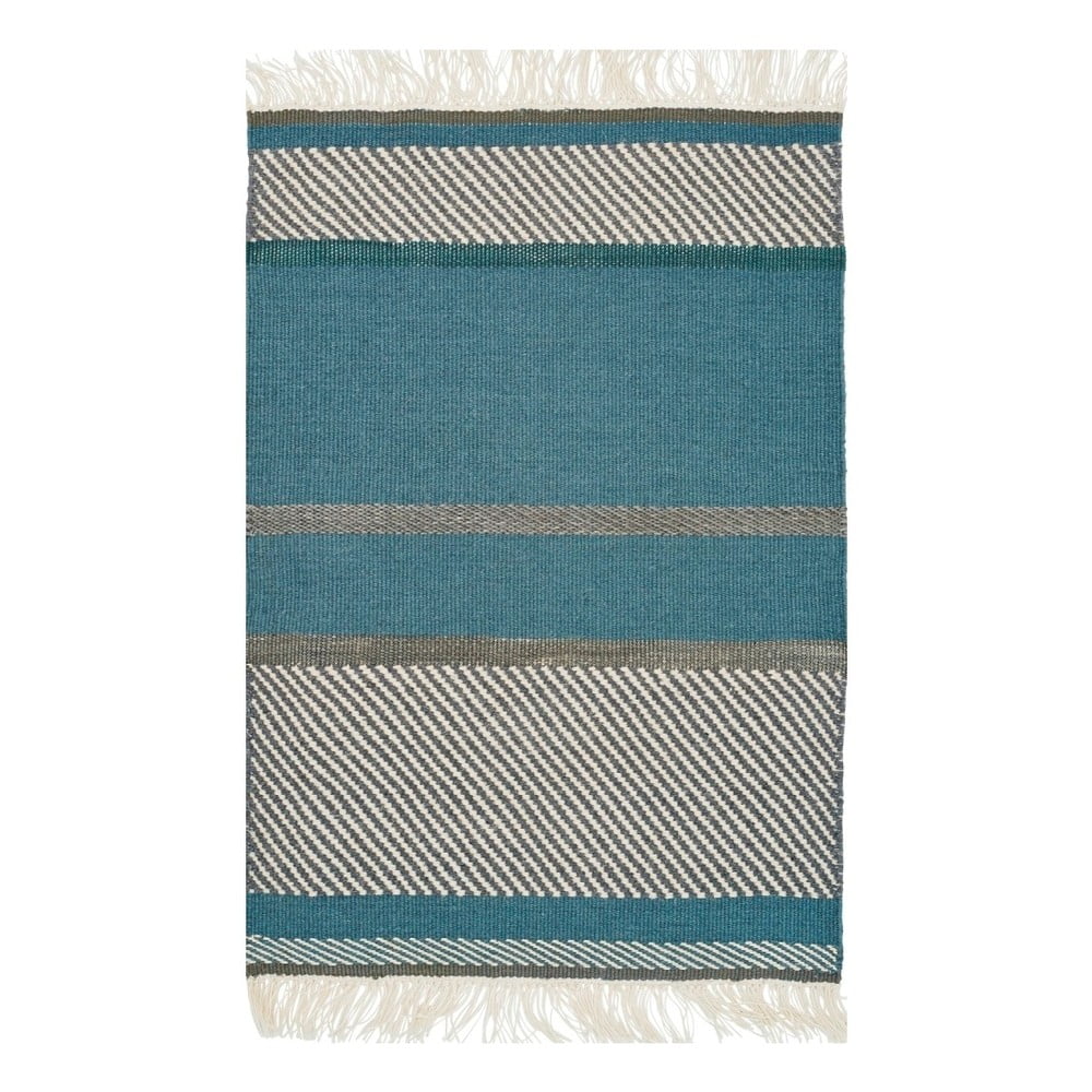 Ručne tkaný koberec Linie Design Unito Blue, 140 x 200 cm