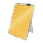 Žltý sklenený flipchart na stôl Leitz Cosy, 22 x 30 cm