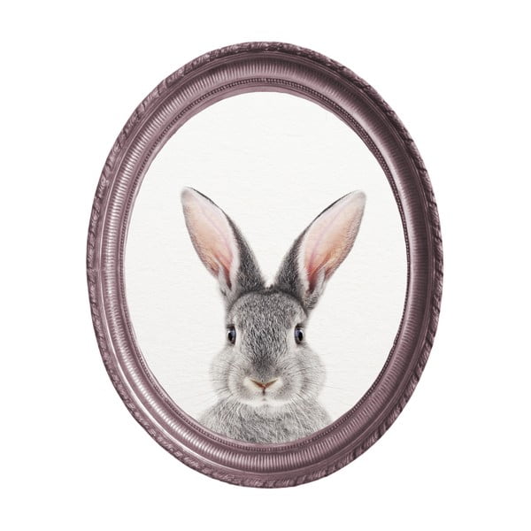 Oválny nástenný obraz Really Nice Things Rabbit, 40 x 50 cm