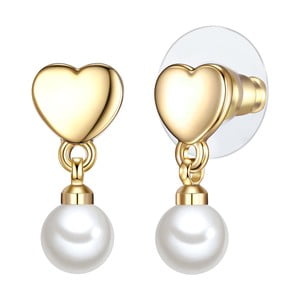 Náušnice s bielou perlou Perldesse Kio,⌀ 6 mm