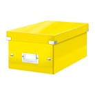 Žltá úložná škatuľa s vekom Leitz DVD Disc, dĺžka 35 cm