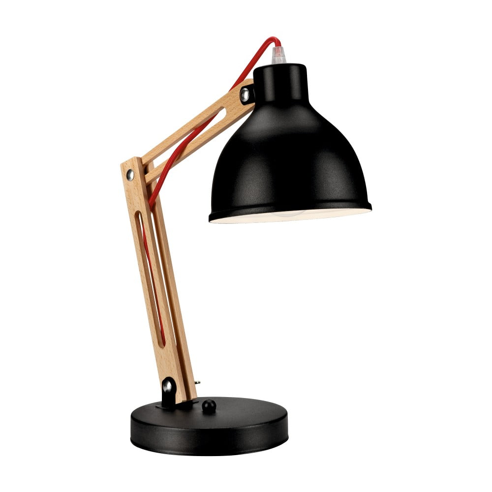 E-shop Čierna stolová lampa Lamkur Marcello