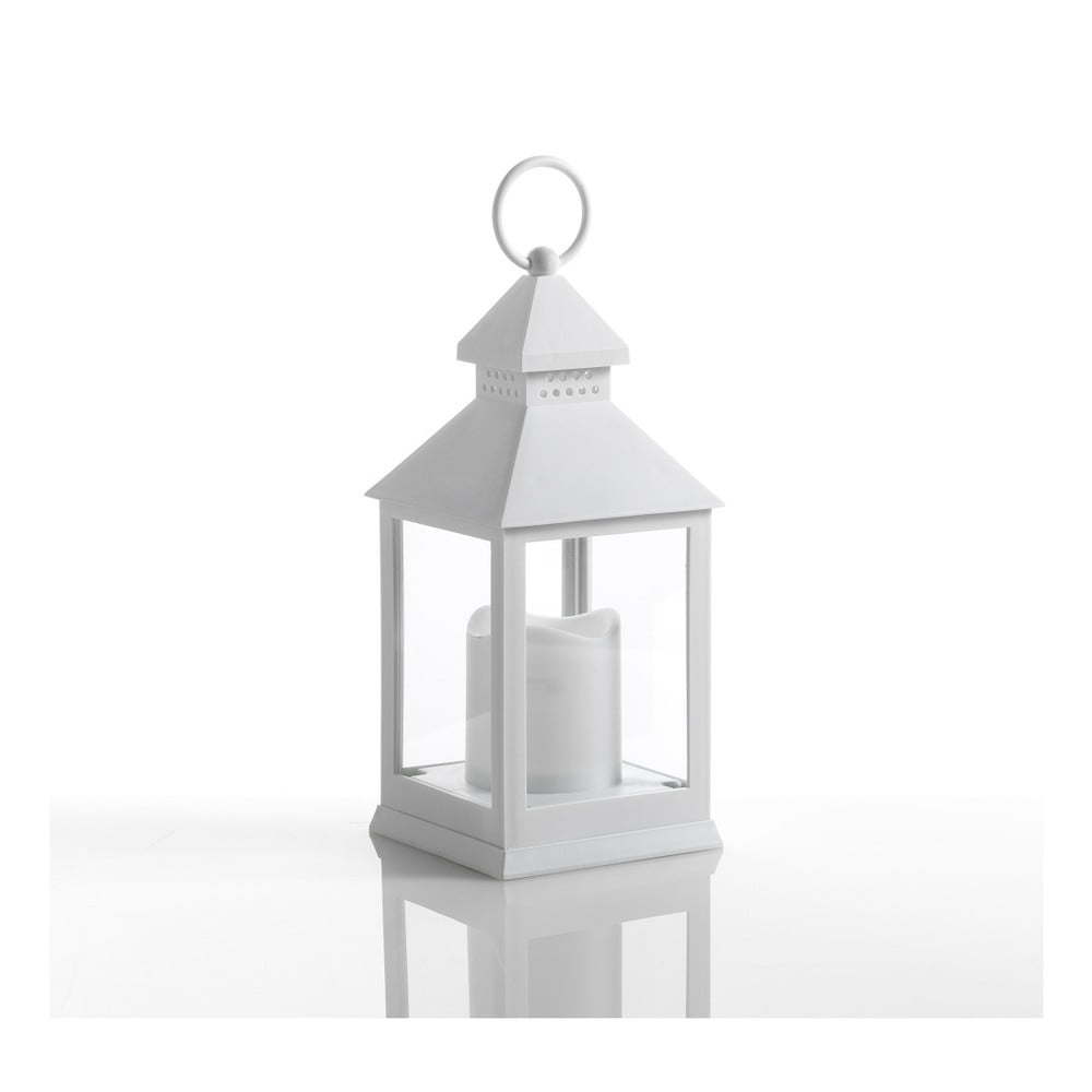 E-shop Malý biely dekoratívny LED lampáš vhodný do exteriéru Tomasucci Lante