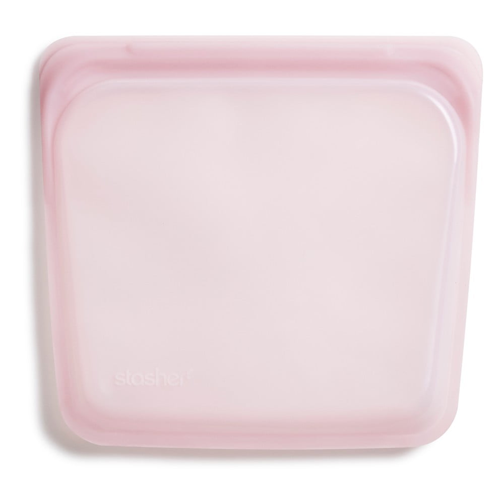 E-shop Ružové desiatové vrecúško Stasher Sandwich, 440 ml