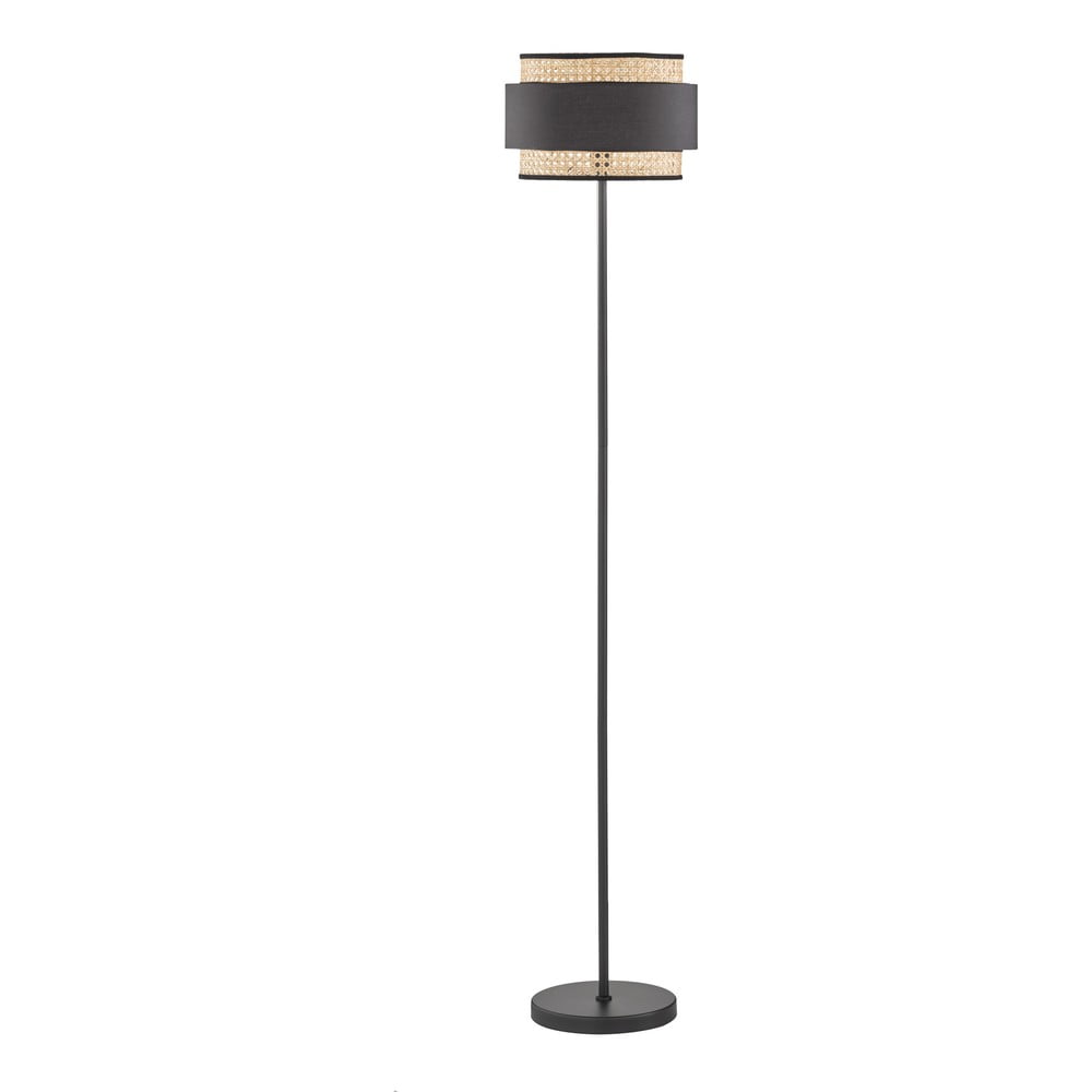 E-shop Čierno-béžová stojacia lampa Fischer & Honsel Tape