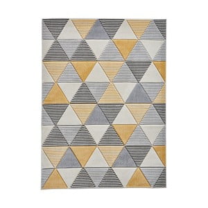Žltosivý koberec Think Rugs Matrix, 120 x 170 cm