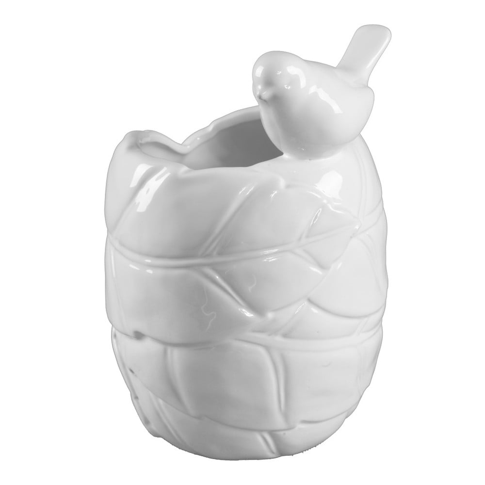 E-shop Biela keramická váza Mauro Ferretti Gufo, výška Uccellino, výška 22 cm