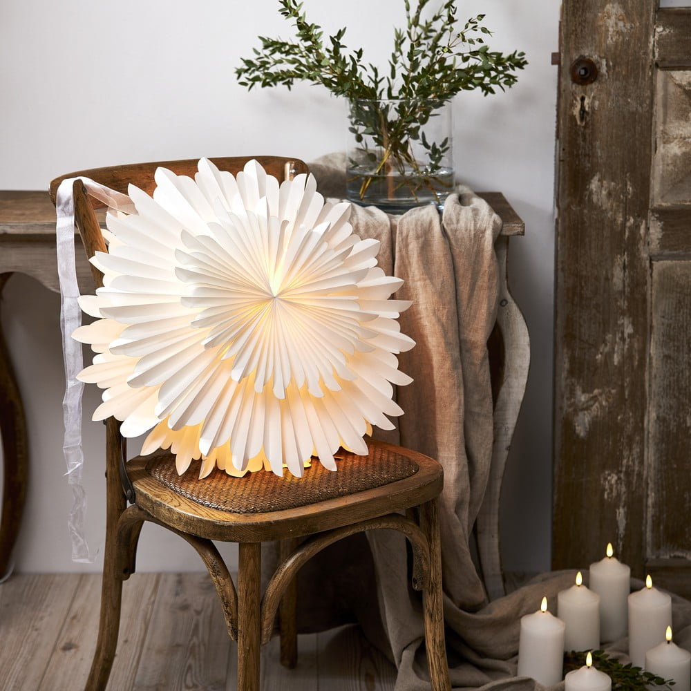E-shop Biela vianočná svetelná dekorácia ø 50 cm Crystal - Star Trading