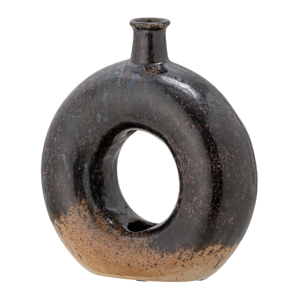 E-shop Čierna kameninová váza Bloomingville Baldvin