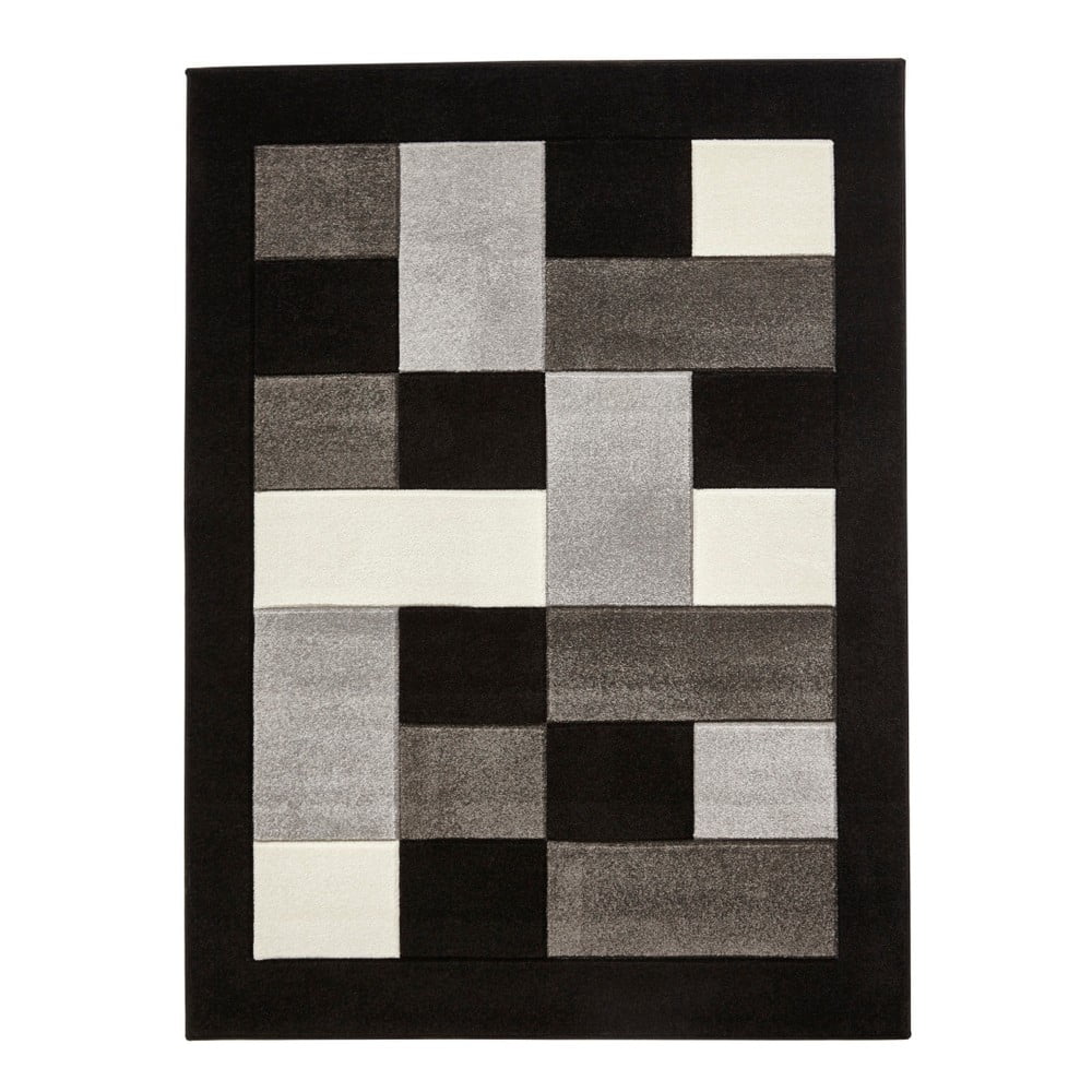 Obrázok Sivo-čierny koberec Think Rugs Matrix, 80 × 150 cm