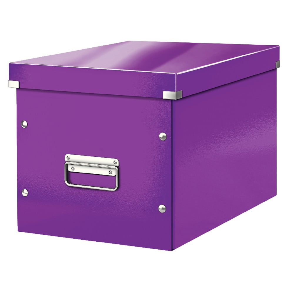 E-shop Fialový kartónový úložný box s vekom Click&amp;Store - Leitz