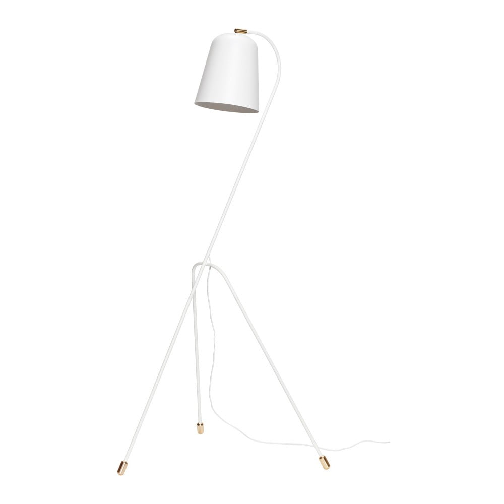 Biela voľne stojacia lampa Hübsch Floor Lamp, výška 156 cm