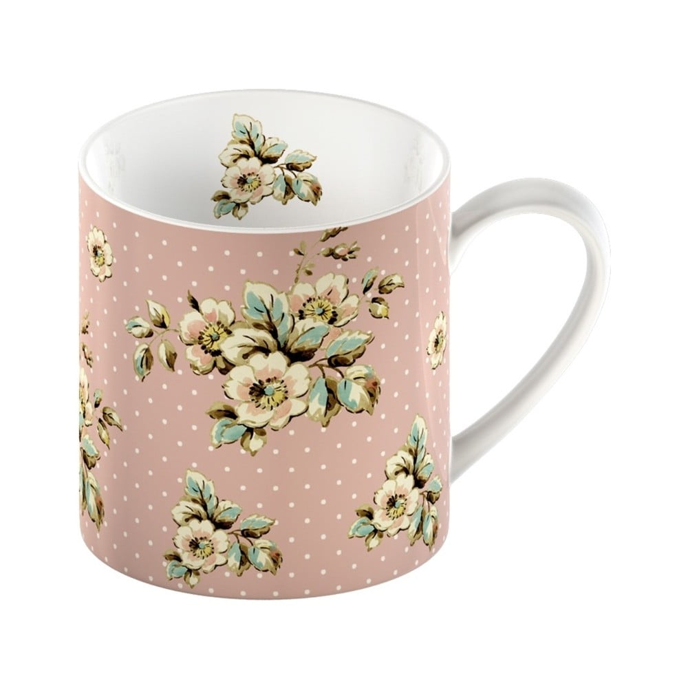 E-shop Ružový porcelánový hrnček Creative Tops Cottage Flower, 330 ml