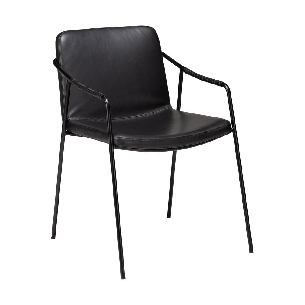 E-shop Čierna jedálenská stolička z imitácie kože DAN-FORM Denmark Boto