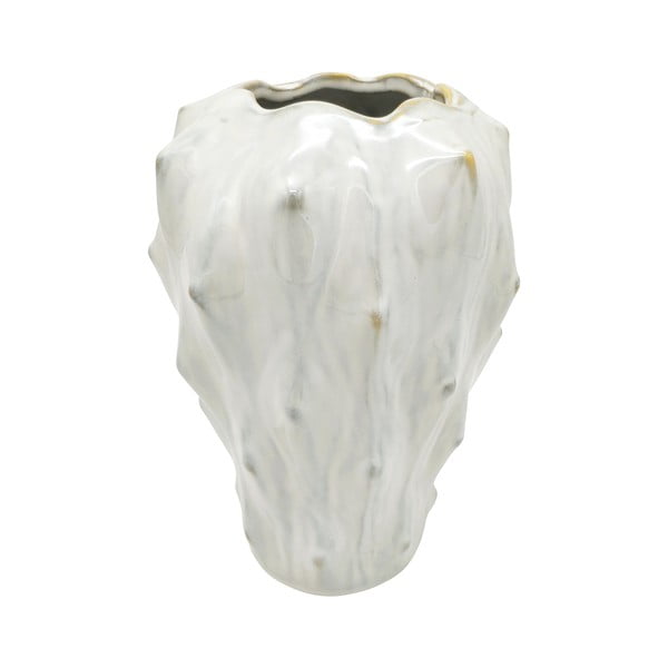 Slonovinovobiela keramická váza PT LIVING Flora, výška 23,5 cm