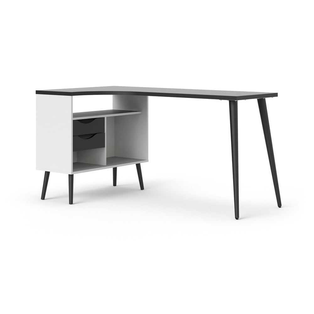 E-shop Pracovný stôl s čiernou doskou 145x81 cm Oslo - Tvilum