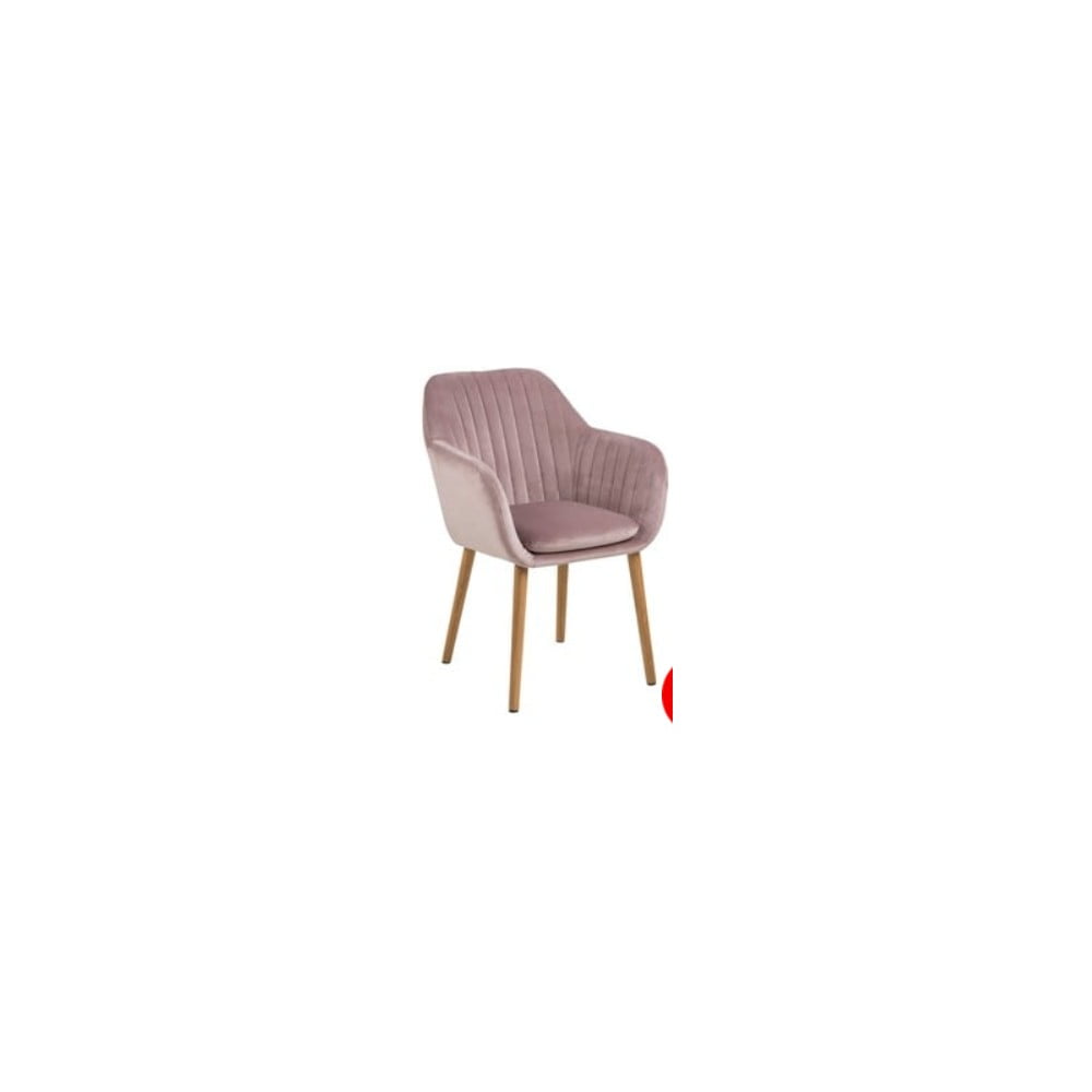 E-shop Ružová jedálenská stolička s dreveným podnožím Bonami Essentials Emilia