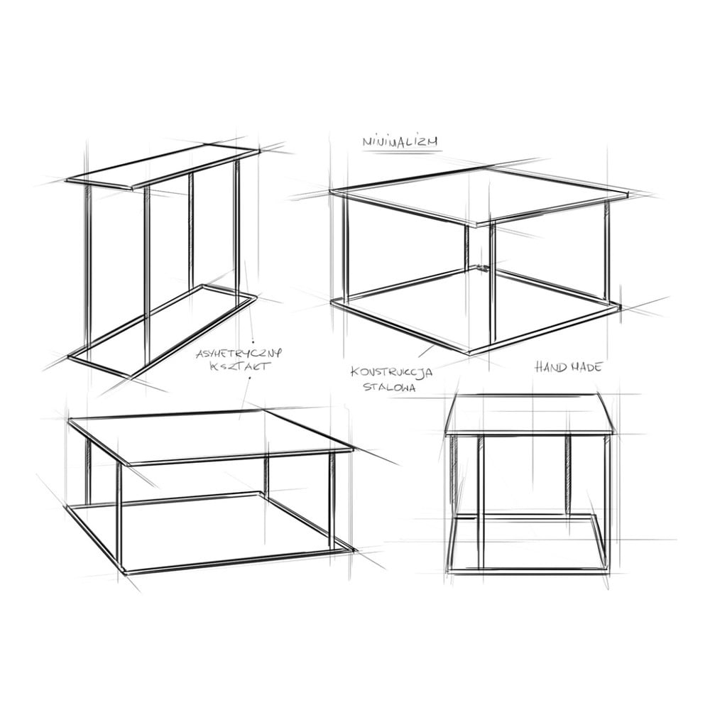 Obrázok Biely konferenčný stolík Custom Form Walt, 80 × 80 cm