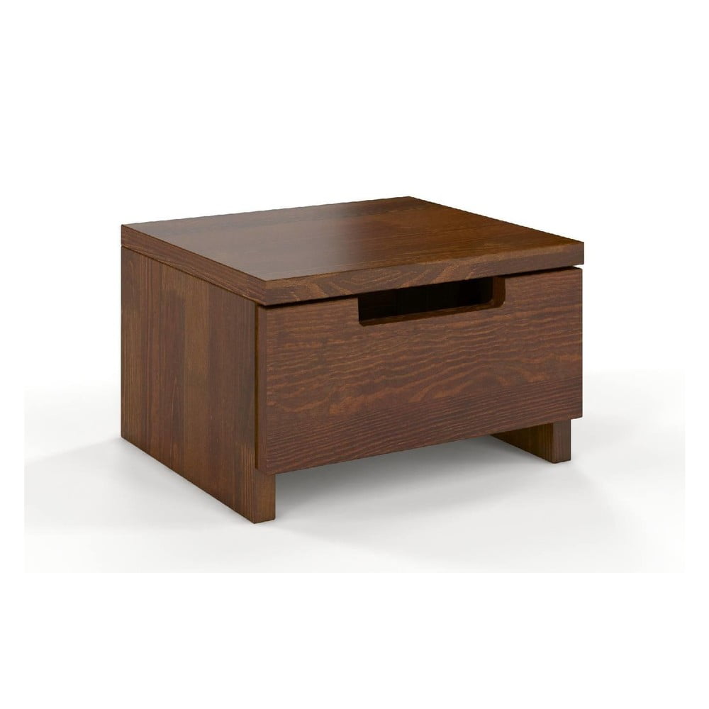 E-shop Hnedý nočný stolík z borovicového dreva Skandica Spectrum