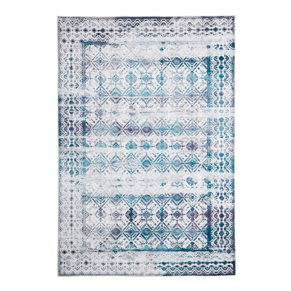 Obrázok Svetlomodrý koberec Floorita Kilim Ivory Aqua, 160 × 230 cm