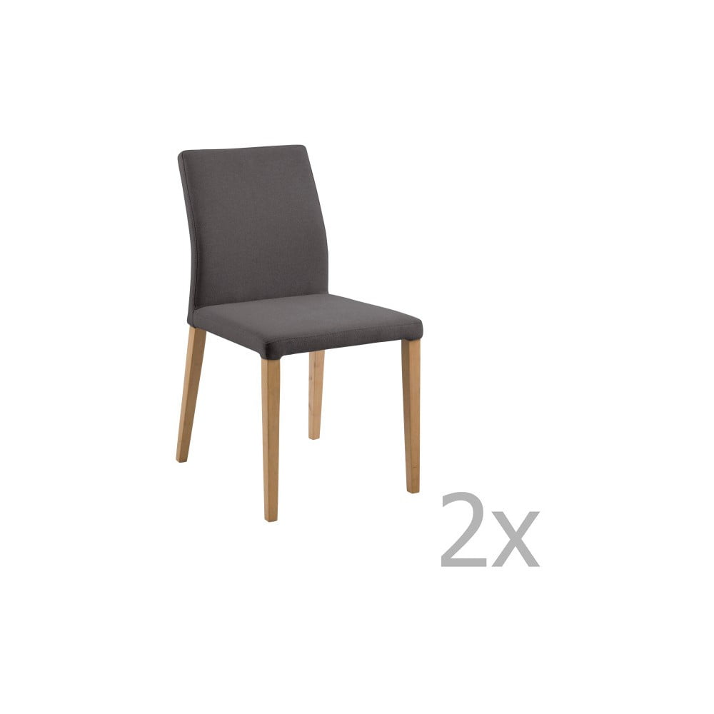 Obrázok Sada 2 tmavosivých jedálenských stoličiek Actona Zina Dining Set