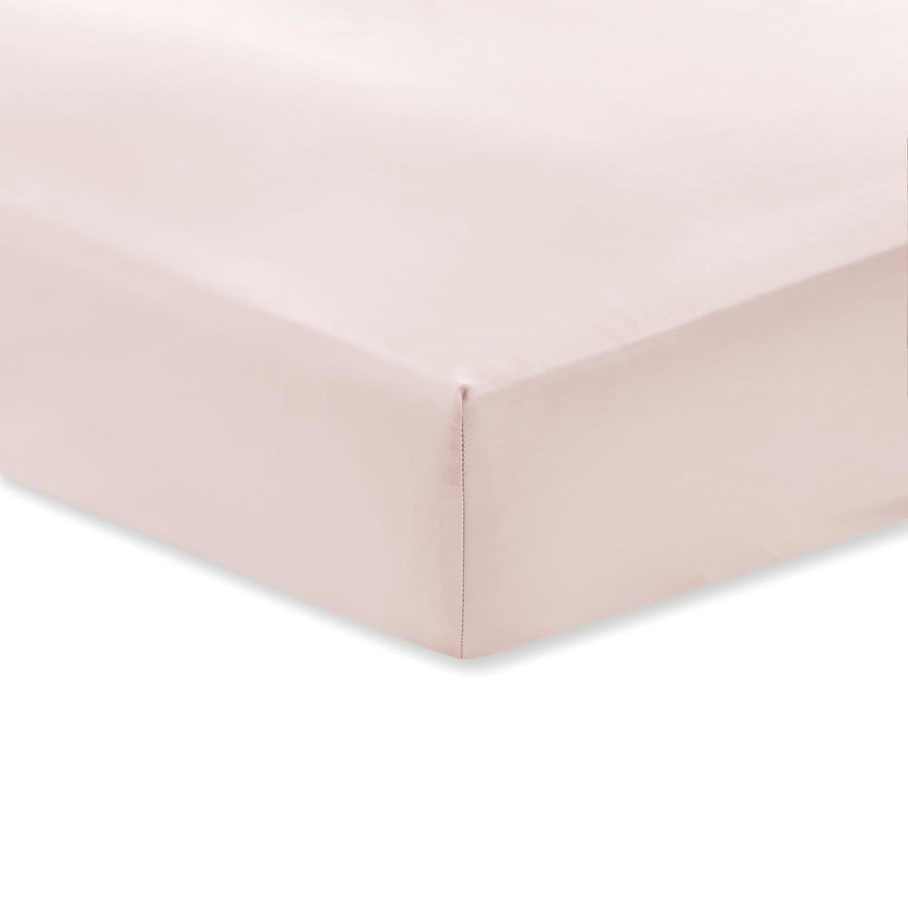 E-shop Ružová plachta z bavlneného saténu Bianca Classic 135 x 190 cm
