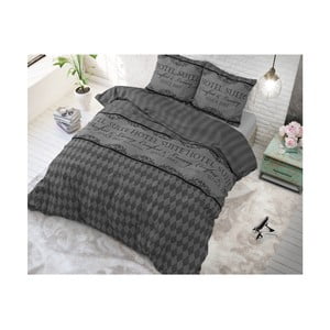 Sivé bavlnené posteľné obliečky Sleeptime Comfort Hotel, 140 x 220 cm