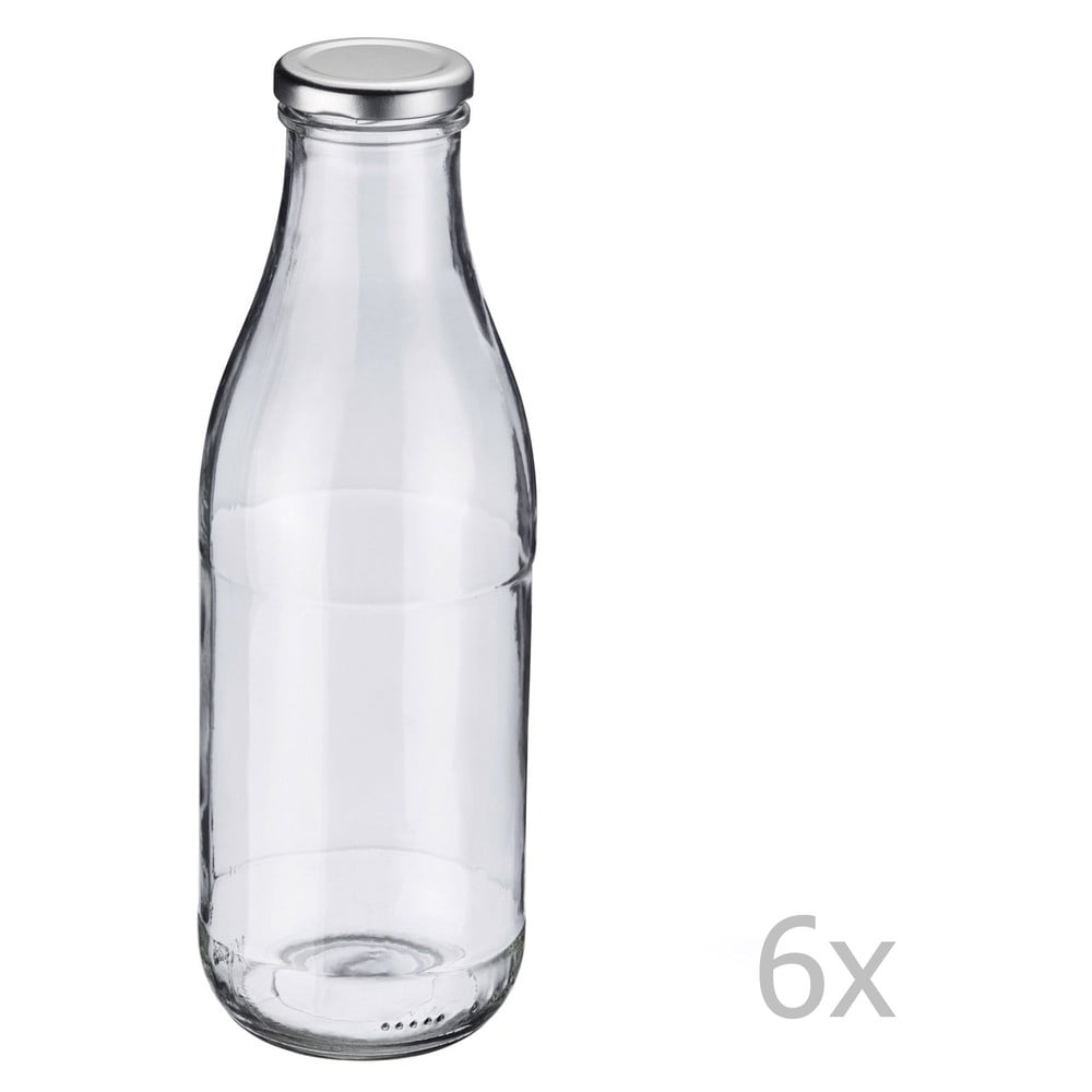 Obrázok Sada 6 sklenených fliaš Westmark, 1000 ml