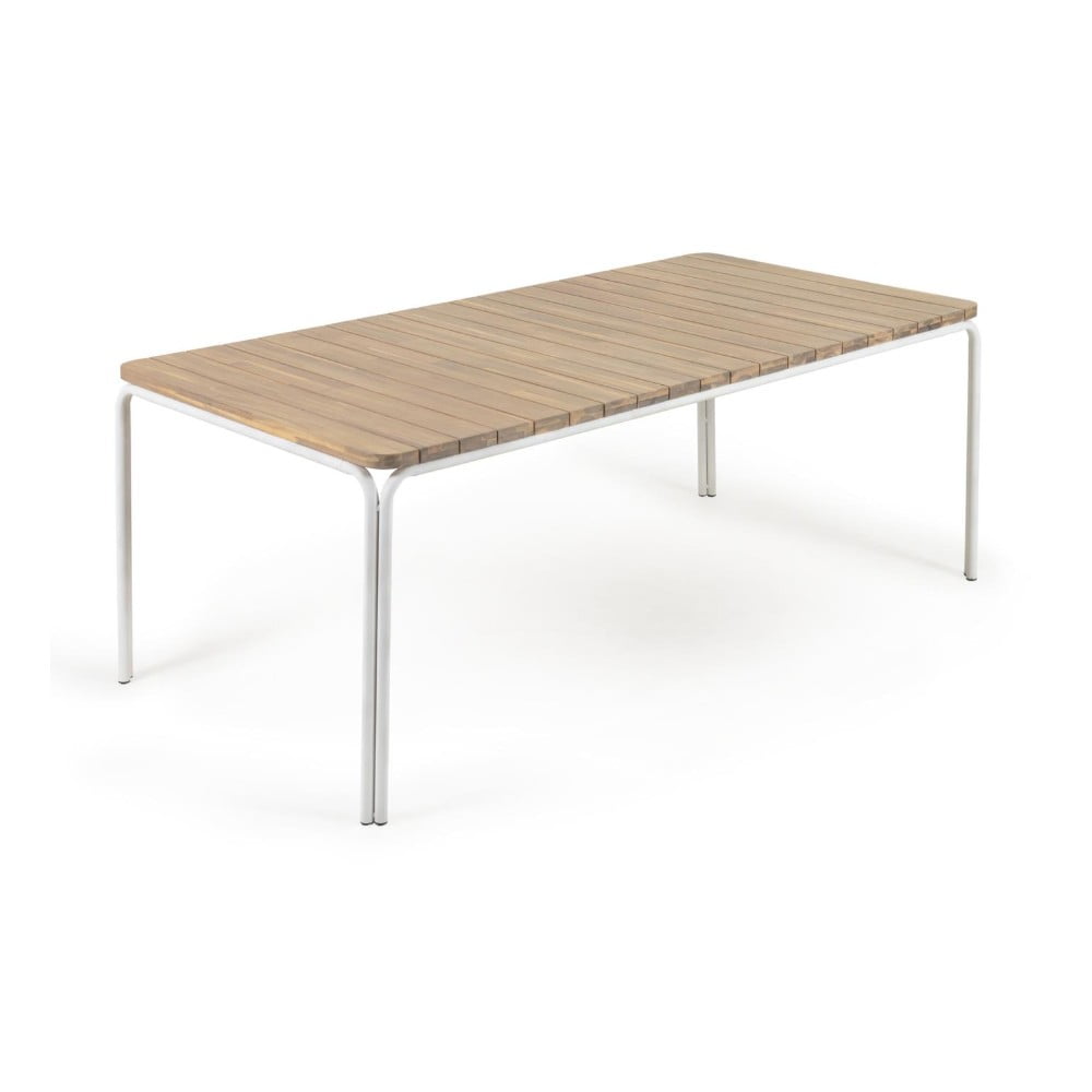 E-shop Záhradný jedálenský stôl s doskou z akáciového dreva Kave Home Cailin, 160 x 90 cm