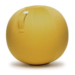Žltá lopta na sedenie VLUV Leiva, Ø 70 - 75 cm