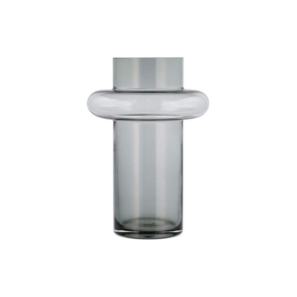 E-shop Sivá sklenená váza Lyngby Glas Tube, výška 30 cm