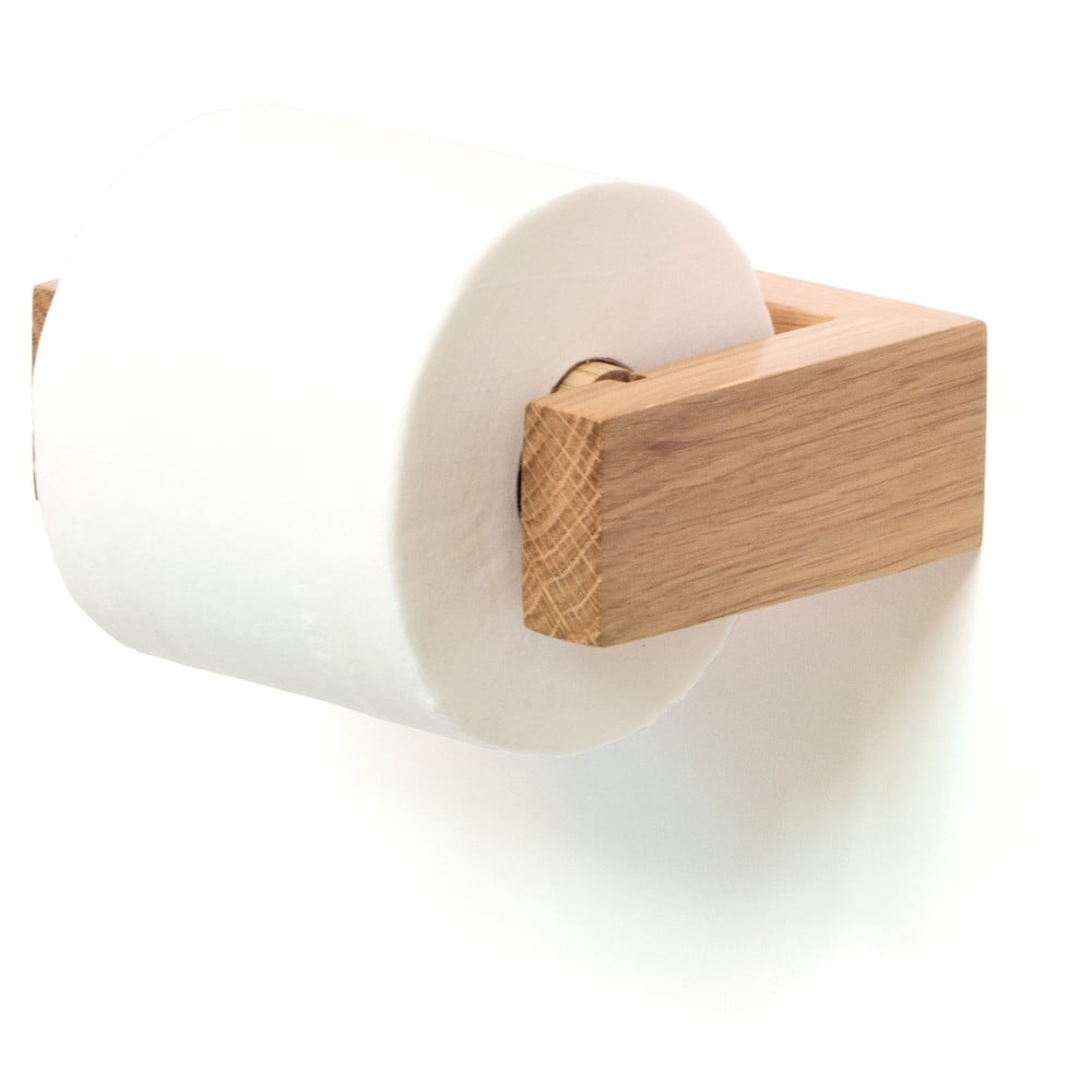 E-shop Nástenný držiak na toaletný papier z dubového dreva Wireworks Mezza