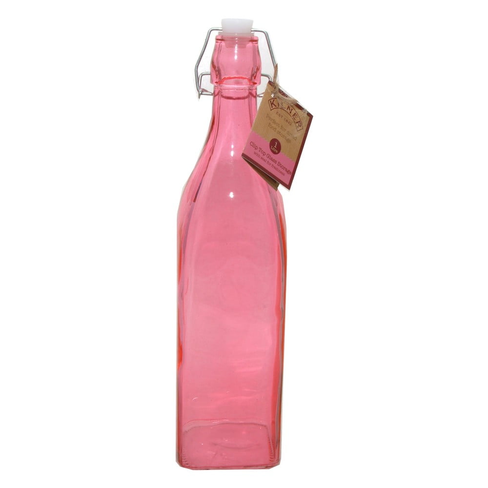 Fľaša s klipom Kilner 1000 ml, ružová