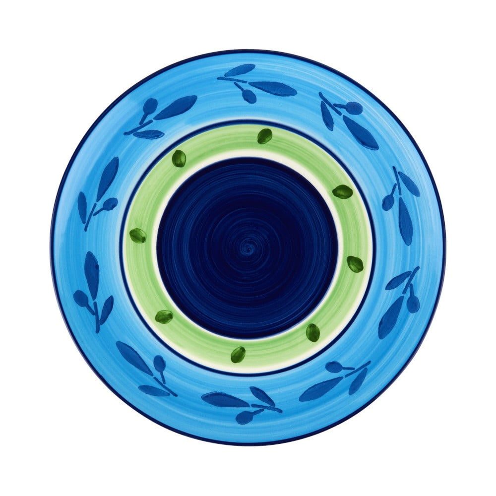 Modrý kameninový tanier Butlers Tuscany, ⌀ 28,5 cm