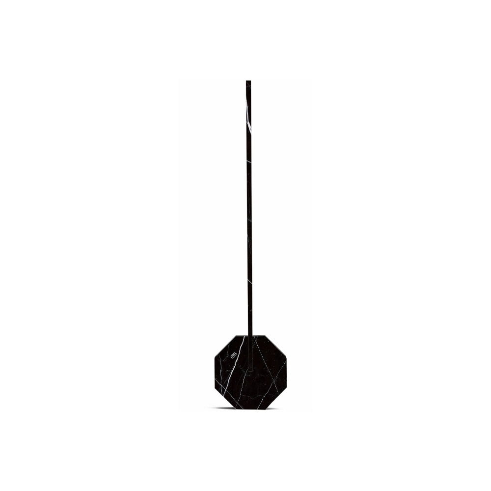 E-shop Čierna stolová lampa v mramorovom dekore Gingko Octagon