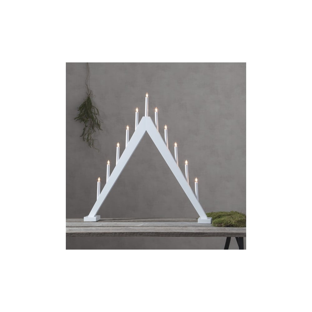 E-shop Biely vianočný LED svietnik Star Trading Trill, výška 79 cm