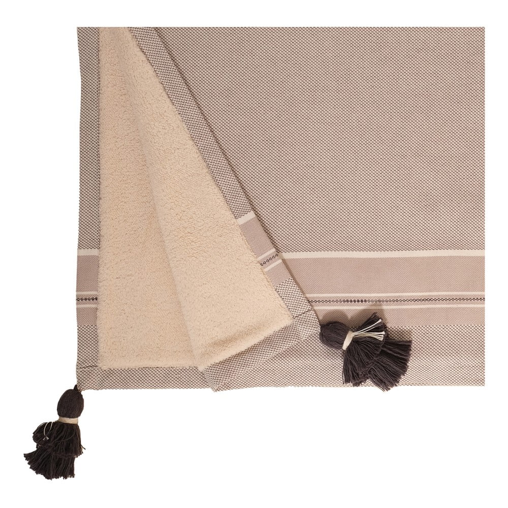 E-shop Sivo-béžová bavlnená osuška Foutastic Brunella, 70 x 130 cm