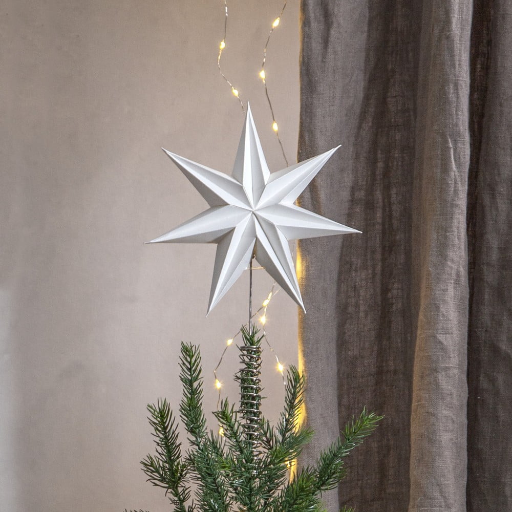 E-shop Biela svetelná špička na vianočný stromček Isa - Star Trading