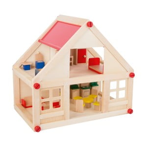Drevený skladací domček pre bábiky Legler Building