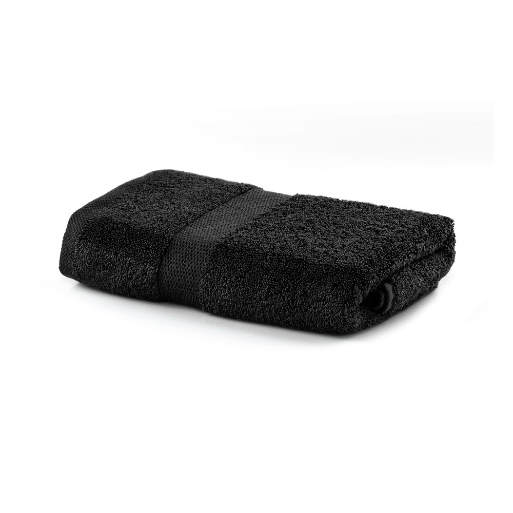 E-shop Čierny uterák DecoKing Marina, 50 × 100 cm