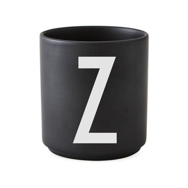 Čierny porcelánový hrnček Design Letters Alphabet Z, 250 ml