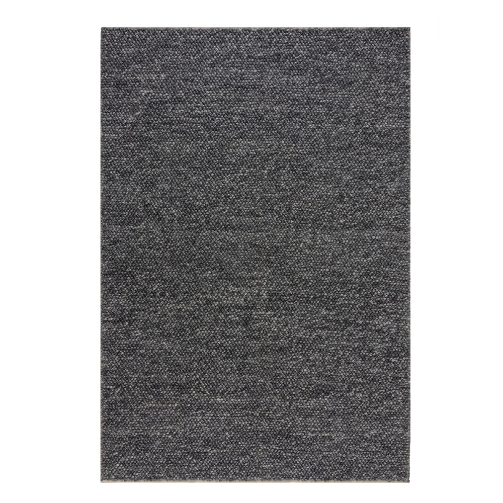 Tmavosivý vlnený koberec Flair Rugs Minerals, 160 x 230 cm
