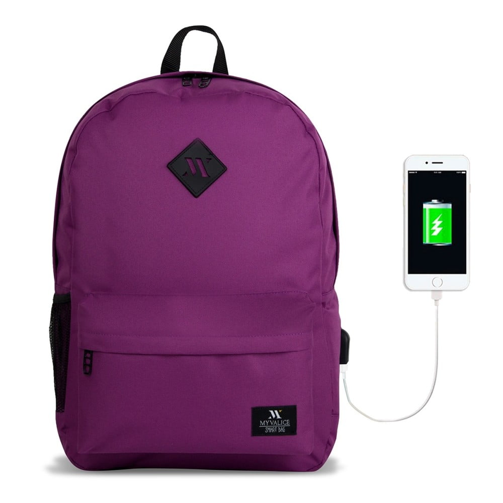 Obrázok Fialový batoh s USB portom My Valice SPECTA Smart Bag