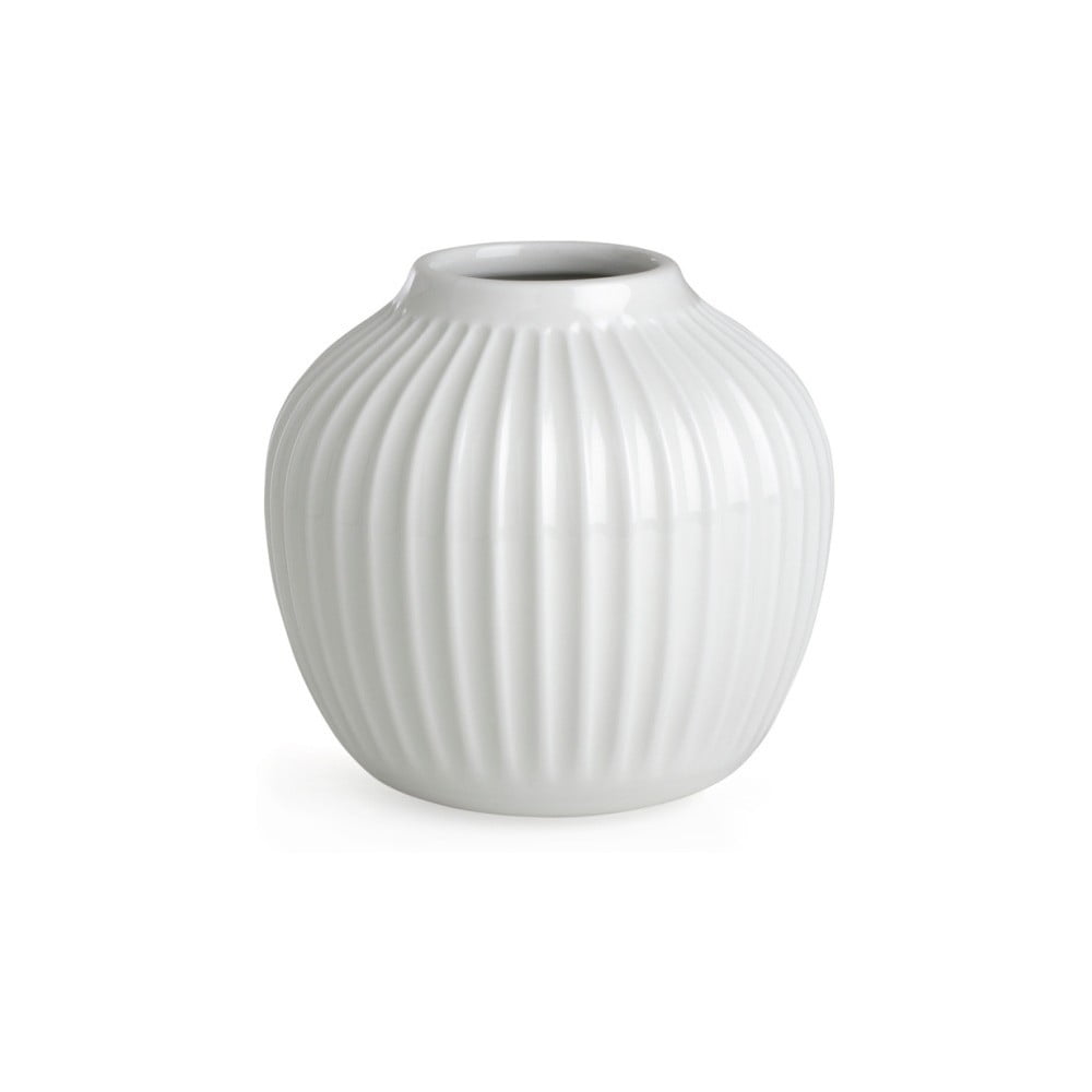 E-shop Biela kameninová váza Kähler Design Hammershoi, výška 12,5 cm