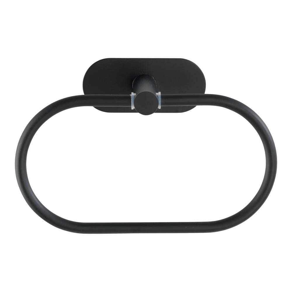 E-shop Antikoro matne čierny nástenný držiak na uteráky Wenko Orea Ring Turbo-Loc ®