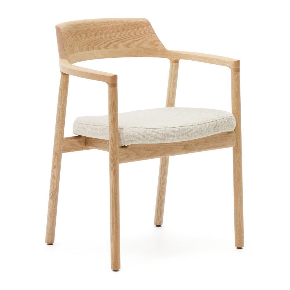 Béžová/v prírodnej farbe jedálenská stolička z dubového dreva Alocs – Kave Home