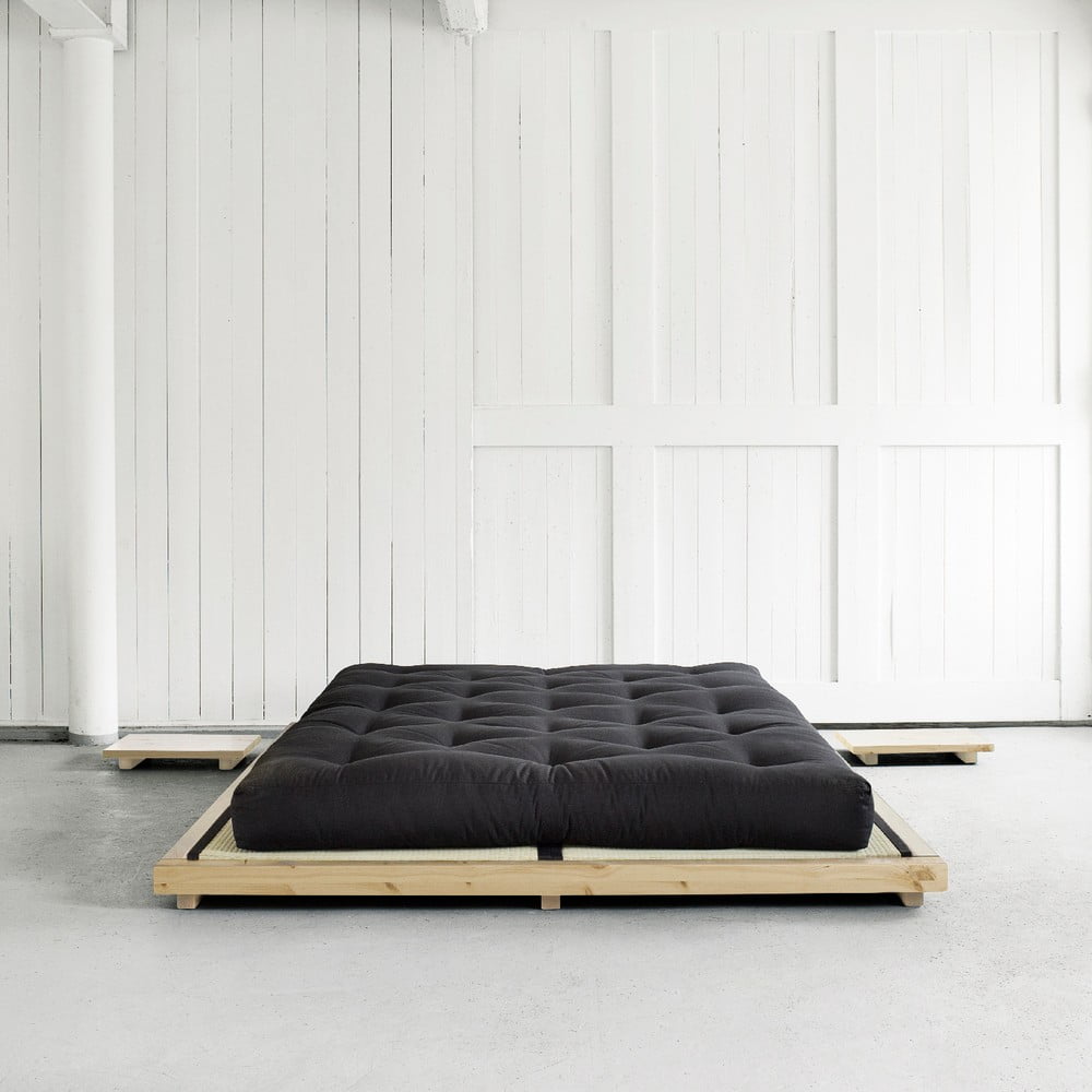 Obrázok Posteľ z borovicového dreva v prírodnej farbe Karup Design Dock Bed, 193 x 213 cm